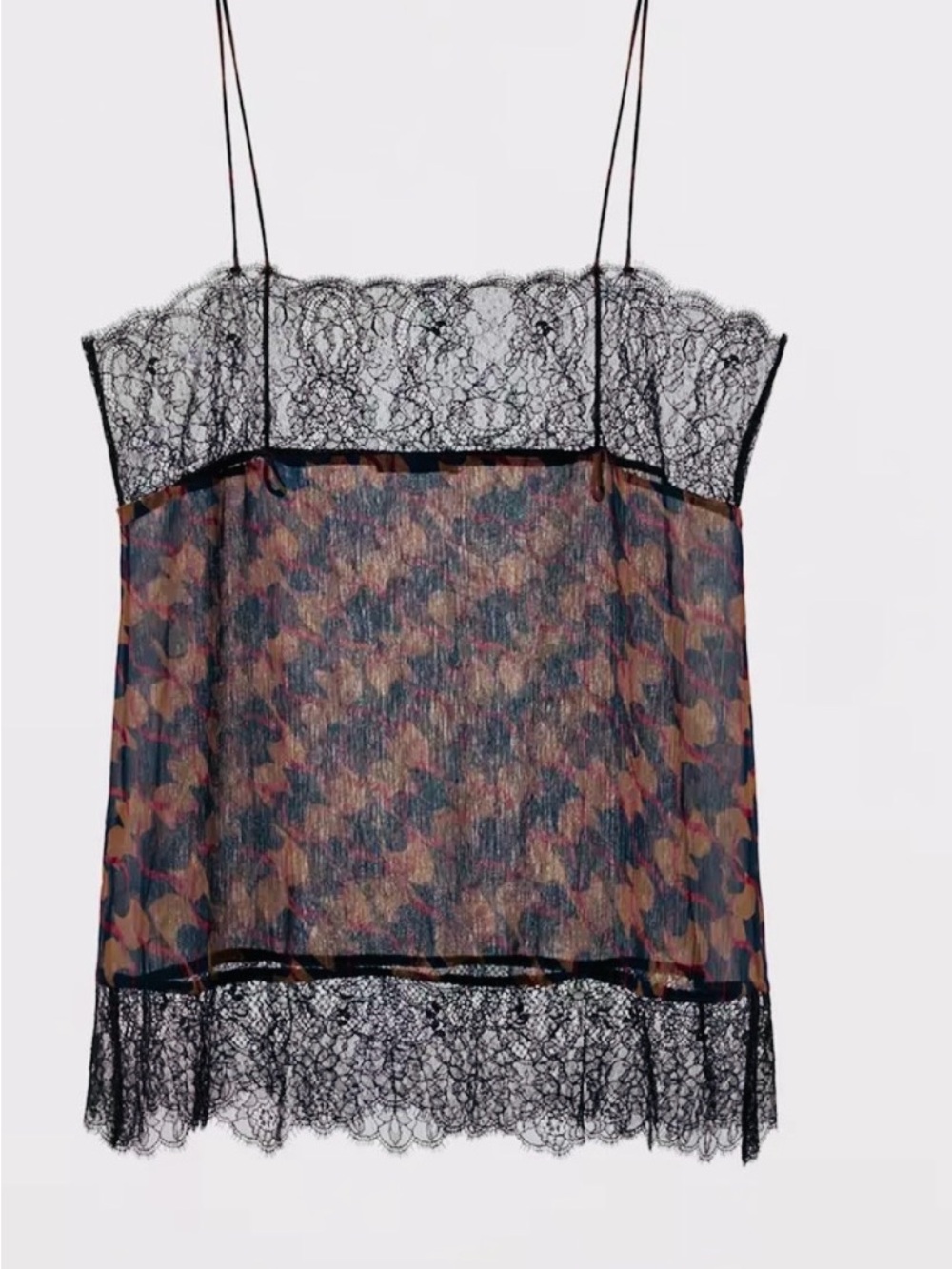 ZARA Lace Trim Top Size Small NWT